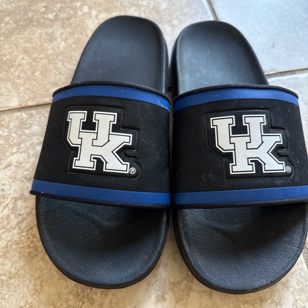 Nike university of Kentucky Wildcats Off-Court Wordmark Slide Sandals size 9